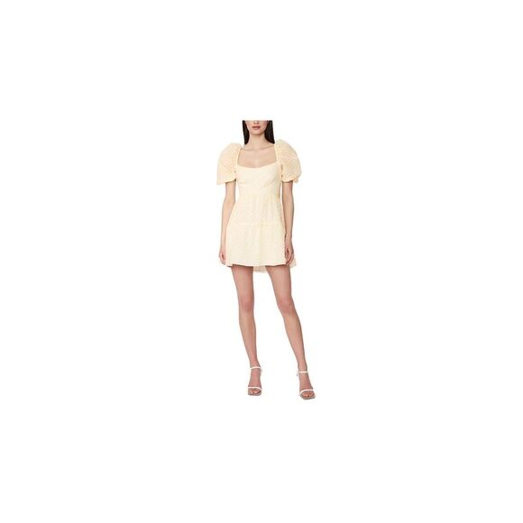 1210684 Yellow Bardot Shift Dress